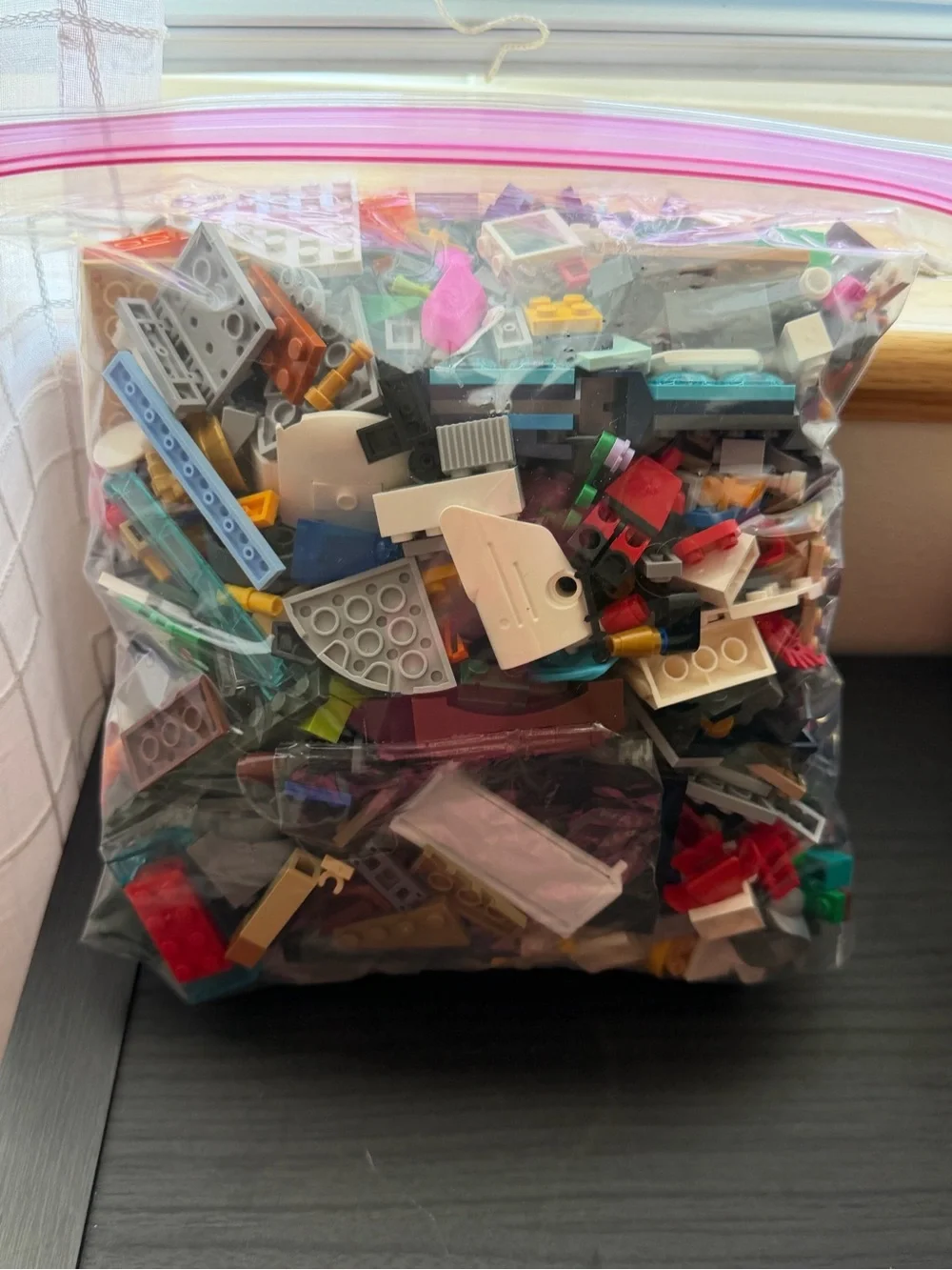 Lego Mixed Building Pieces - Pink, White, Blue, Red, Green, Yellow, Black